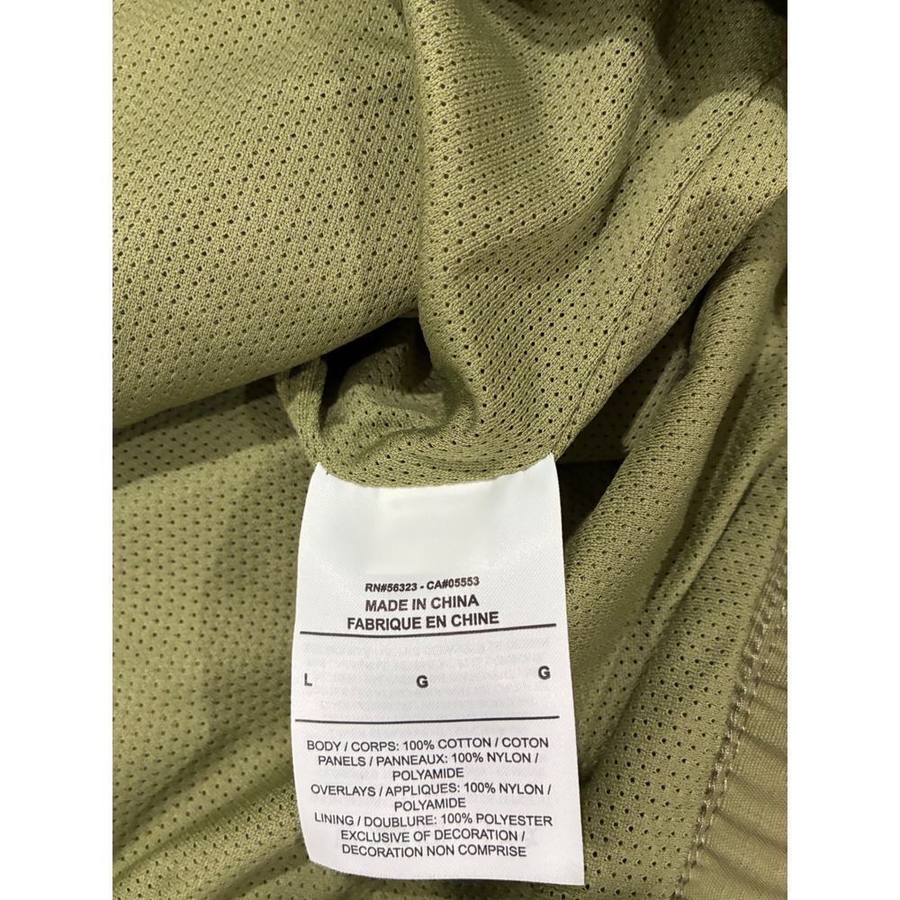 Jordan Mens Olive Green Half Zip Hooded Windbreaker Pullover Jacket Large - Picture 3 of 10